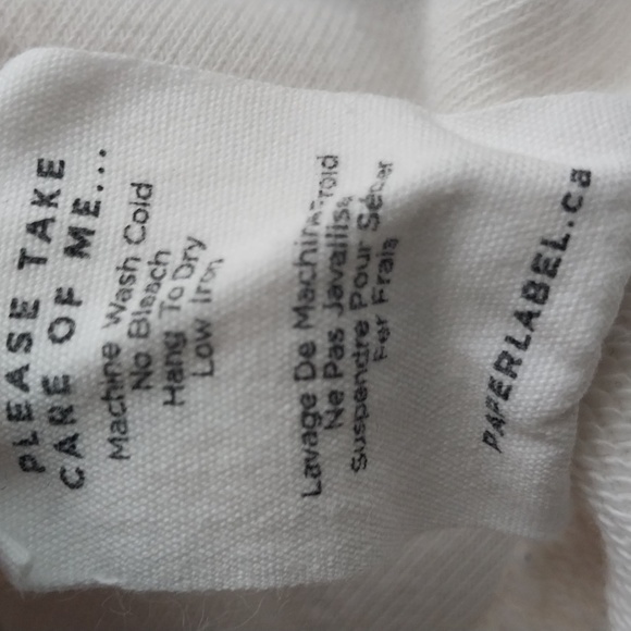 Paper Label Cropped Half Zip up Sweater size Small in white - Picture 6 of 10